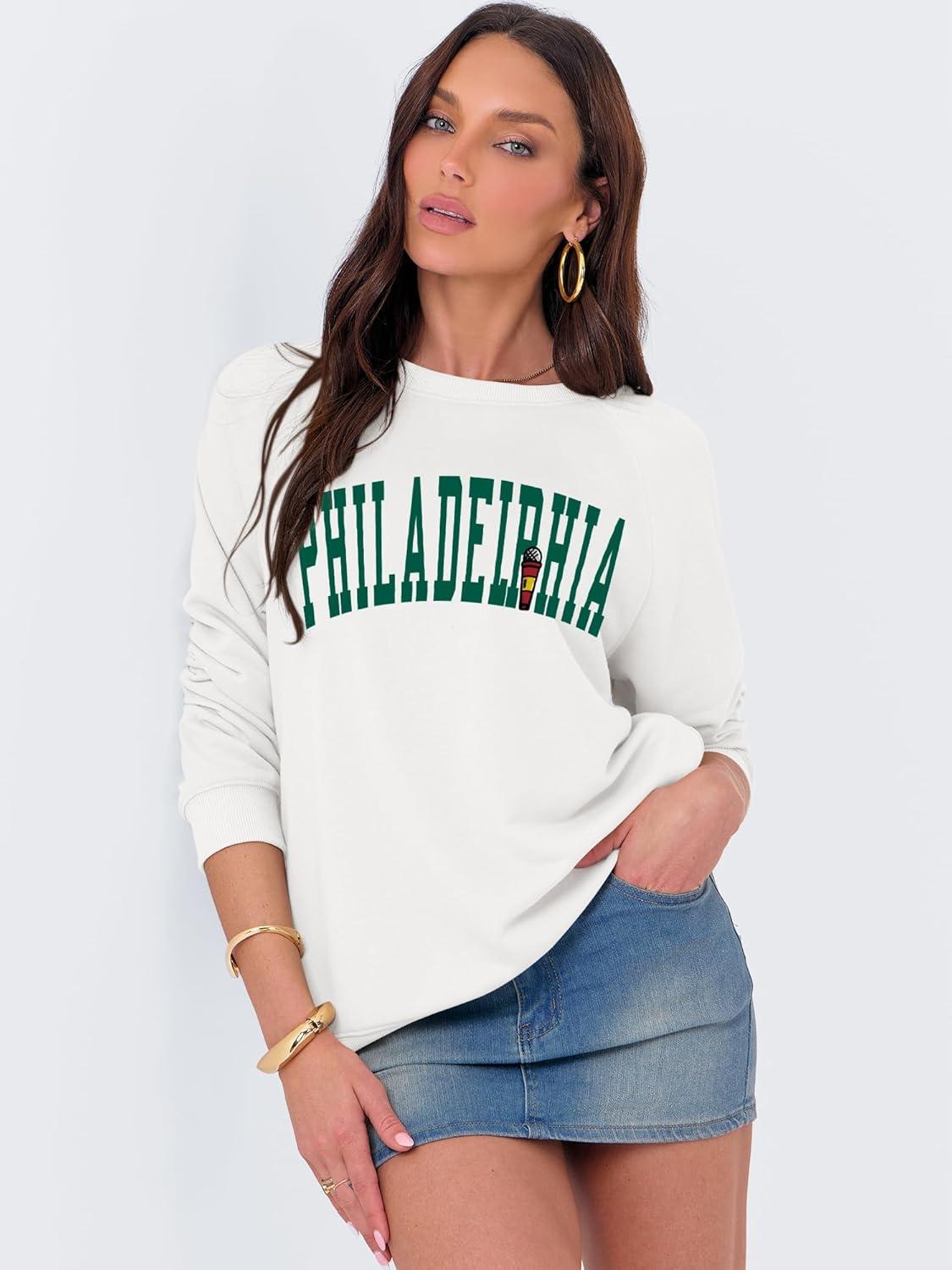 imageANRABESS Womens Oversized Sweatshirts Crewneck Long Sleeve Pullover Hoodies Graphic Cute Teen Girls Clothes 2025 Fall OutfitsWhite  Philadelphia