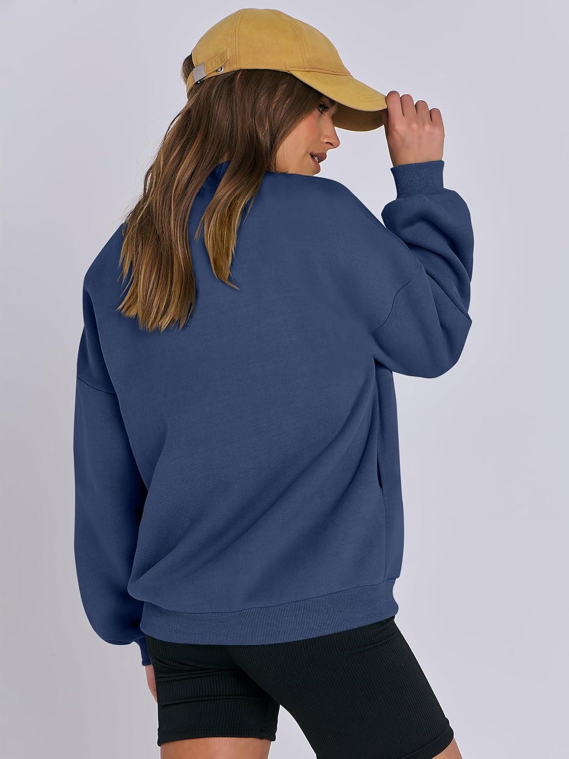 imageANRABESS Womens Zip up Oversized Sweatshirts Fleece jacket Coat Long Sleeve Casual Hoodie 2025 Fall Teen Girl Top ClothesDeep Blue