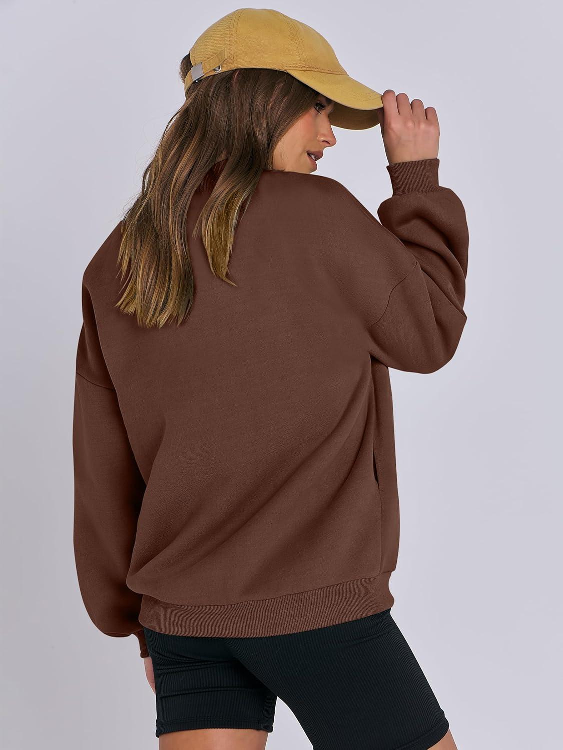 imageANRABESS Womens Zip up Oversized Sweatshirts Fleece jacket Coat Long Sleeve Casual Hoodie 2025 Fall Teen Girl Top ClothesKhaki