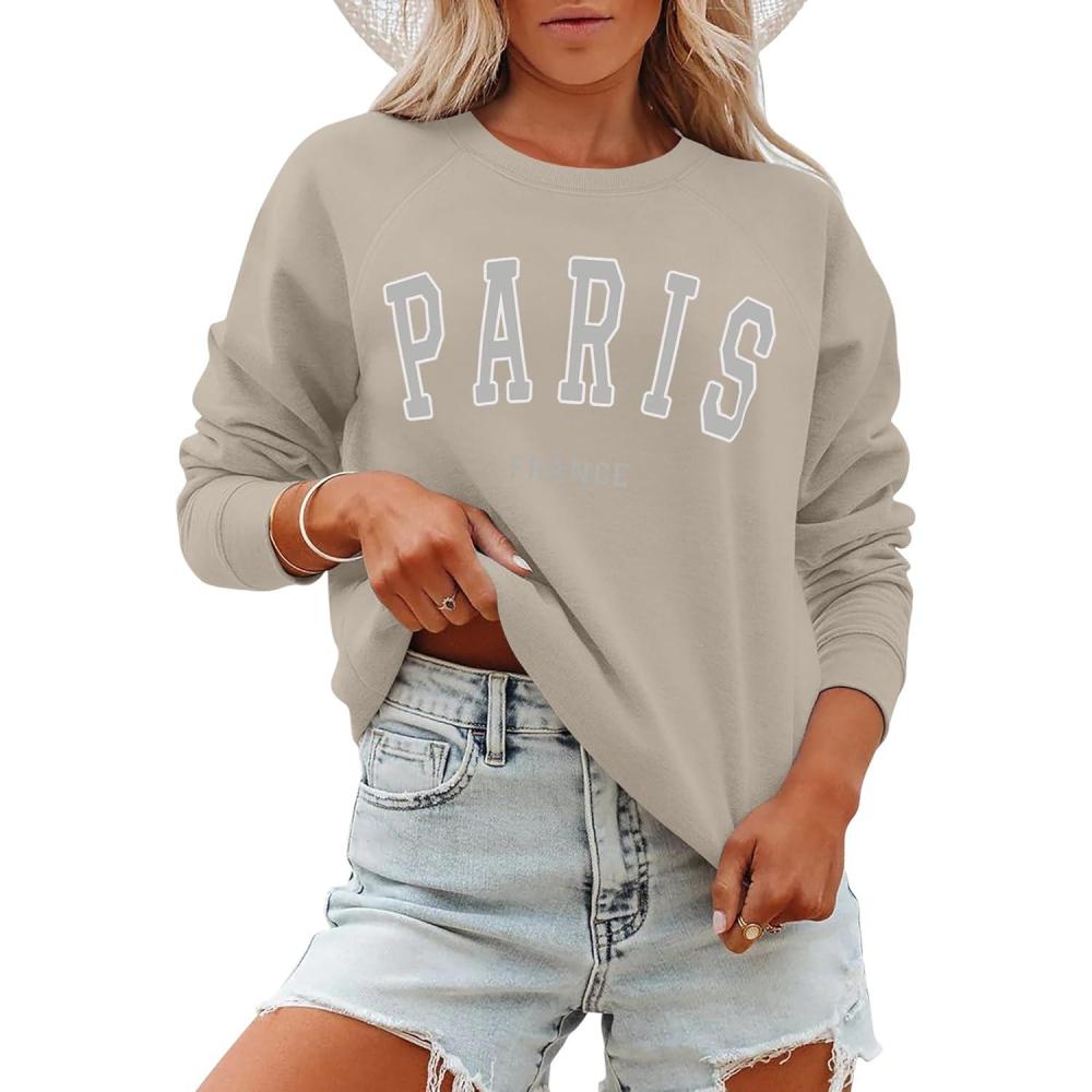 imageANRABESS Womens Oversized Sweatshirts Crewneck Long Sleeve Pullover Hoodies Graphic Cute Teen Girls Clothes 2025 Fall OutfitsLight Khaki  Paris