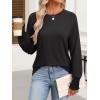 imageANRABESS Womens Long Sleeve Shirts Crewneck Casual Loose Tunic Tops Dressy Work Blouses Fall Fashion Clothes 2025Black