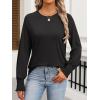 imageANRABESS Womens Long Sleeve Shirts Crewneck Casual Loose Tunic Tops Dressy Work Blouses Fall Fashion Clothes 2025Black
