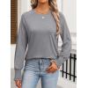 imageANRABESS Womens Long Sleeve Shirts Crewneck Casual Loose Tunic Tops Dressy Work Blouses Fall Fashion Clothes 2025Grey