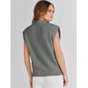 imageANRABESS Womens Mock Neck Sleeveless Sweater Vest Casual Cap Sleeve Knit Pullover Tank Tops 2025 Fall ClothesArmy Green