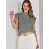 imageANRABESS Womens Mock Neck Sleeveless Sweater Vest Casual Cap Sleeve Knit Pullover Tank Tops 2025 Fall ClothesArmy Green