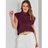 imageANRABESS Womens Mock Neck Sleeveless Sweater Vest Casual Cap Sleeve Knit Pullover Tank Tops 2025 Fall ClothesBurgundy