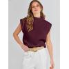 imageANRABESS Womens Mock Neck Sleeveless Sweater Vest Casual Cap Sleeve Knit Pullover Tank Tops 2025 Fall ClothesBurgundy