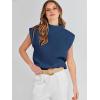 imageANRABESS Womens Mock Neck Sleeveless Sweater Vest Casual Cap Sleeve Knit Pullover Tank Tops 2025 Fall ClothesDark Blue