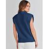 imageANRABESS Womens Mock Neck Sleeveless Sweater Vest Casual Cap Sleeve Knit Pullover Tank Tops 2025 Fall ClothesDark Blue