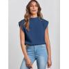 imageANRABESS Womens Mock Neck Sleeveless Sweater Vest Casual Cap Sleeve Knit Pullover Tank Tops 2025 Fall ClothesDark Blue