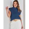 imageANRABESS Womens Mock Neck Sleeveless Sweater Vest Casual Cap Sleeve Knit Pullover Tank Tops 2025 Fall ClothesDark Blue