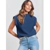 imageANRABESS Womens Mock Neck Sleeveless Sweater Vest Casual Cap Sleeve Knit Pullover Tank Tops 2025 Fall ClothesDark Blue