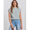 imageANRABESS Womens Mock Neck Sleeveless Sweater Vest Casual Cap Sleeve Knit Pullover Tank Tops 2025 Fall ClothesGrey