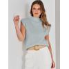 imageANRABESS Womens Mock Neck Sleeveless Sweater Vest Casual Cap Sleeve Knit Pullover Tank Tops 2025 Fall ClothesGrey