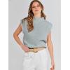 imageANRABESS Womens Mock Neck Sleeveless Sweater Vest Casual Cap Sleeve Knit Pullover Tank Tops 2025 Fall ClothesGrey