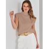 imageANRABESS Womens Mock Neck Sleeveless Sweater Vest Casual Cap Sleeve Knit Pullover Tank Tops 2025 Fall ClothesKhaki