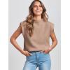 imageANRABESS Womens Mock Neck Sleeveless Sweater Vest Casual Cap Sleeve Knit Pullover Tank Tops 2025 Fall ClothesKhaki