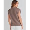 imageANRABESS Womens Mock Neck Sleeveless Sweater Vest Casual Cap Sleeve Knit Pullover Tank Tops 2025 Fall ClothesNutmeg