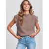imageANRABESS Womens Mock Neck Sleeveless Sweater Vest Casual Cap Sleeve Knit Pullover Tank Tops 2025 Fall ClothesNutmeg