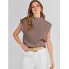imageANRABESS Womens Mock Neck Sleeveless Sweater Vest Casual Cap Sleeve Knit Pullover Tank Tops 2025 Fall ClothesNutmeg