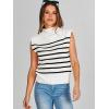 imageANRABESS Womens Mock Neck Sleeveless Sweater Vest Casual Cap Sleeve Knit Pullover Tank Tops 2025 Fall ClothesStrip White