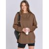 imageANRABESS Womens Oversized Hoodie Quarter Zip Sweatshirts 2025 Fall Winter Tunic Pullover Top Trendy Teen Girls Preppy ClothesBrown
