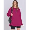 imageANRABESS Womens Oversized Hoodie Quarter Zip Sweatshirts 2025 Fall Winter Tunic Pullover Top Trendy Teen Girls Preppy ClothesHot Pink