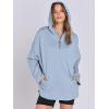 imageANRABESS Womens Oversized Hoodie Quarter Zip Sweatshirts 2025 Fall Winter Tunic Pullover Top Trendy Teen Girls Preppy ClothesSky Blue