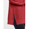 imageANRABESS Womens Oversized Long Sleeve Shirts Ribbed Knit Tunic Tops Side Spilt Casual 2025 Fall OutfitsRed