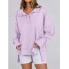 imageANRABESS Womens Sweatshirts Oversized Casual Loose Button Up Henley Pullover Top High Low Split 2025 Fall Fashion OutfitsLight Purple