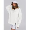 imageANRABESS Womens Sweatshirts Oversized Casual Loose Button Up Henley Pullover Top High Low Split 2025 Fall Fashion OutfitsWhite