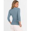 imageANRABESS Womens Tops 34 Sleeve V Neck Ribbed Knit Slim Fit Shirts Basic Tee 2025 Fall Outfits Casual Tshirt Fashion ClothesGrey Blue