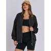imageANRABESS Womens Zip up Oversized Sweatshirts Fleece jacket Coat Long Sleeve Casual Hoodie 2025 Fall Teen Girl Top ClothesBlack