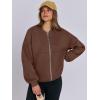 imageANRABESS Womens Zip up Oversized Sweatshirts Fleece jacket Coat Long Sleeve Casual Hoodie 2025 Fall Teen Girl Top ClothesKhaki