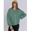 imageANRABESS Womens Zip up Oversized Sweatshirts Fleece jacket Coat Long Sleeve Casual Hoodie 2025 Fall Teen Girl Top ClothesLake Green