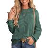 imageANRABESS Womens Oversized Long Sleeve Shirts Ribbed Knit Tunic Tops Side Spilt Casual 2025 Fall OutfitsGreen
