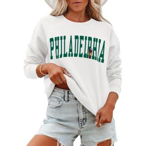 imageANRABESS Womens Oversized Sweatshirts Crewneck Long Sleeve Pullover Hoodies Graphic Cute Teen Girls Clothes 2025 Fall OutfitsWhite  Philadelphia