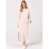 imageANRABESS 2 Piece Skirt Sets For Women Fall Dresses 2025 Long Sleeve Top and Midi Skirts Lounge Travel Outfits Winter ClothesApricot Pink