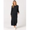 imageANRABESS 2 Piece Skirt Sets For Women Fall Dresses 2025 Long Sleeve Top and Midi Skirts Lounge Travel Outfits Winter ClothesBlack