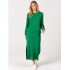 imageANRABESS 2 Piece Skirt Sets For Women Fall Dresses 2025 Long Sleeve Top and Midi Skirts Lounge Travel Outfits Winter ClothesGreen