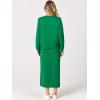 imageANRABESS 2 Piece Skirt Sets For Women Fall Dresses 2025 Long Sleeve Top and Midi Skirts Lounge Travel Outfits Winter ClothesGreen