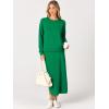 imageANRABESS 2 Piece Skirt Sets For Women Fall Dresses 2025 Long Sleeve Top and Midi Skirts Lounge Travel Outfits Winter ClothesGreen