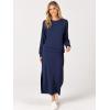 imageANRABESS 2 Piece Skirt Sets For Women Fall Dresses 2025 Long Sleeve Top and Midi Skirts Lounge Travel Outfits Winter ClothesNavy Blue