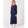 imageANRABESS 2 Piece Skirt Sets For Women Fall Dresses 2025 Long Sleeve Top and Midi Skirts Lounge Travel Outfits Winter ClothesNavy Blue