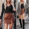 imageANRABESS Long Sleeve Shirts for Women Lace V Neck Rib Knit Slim Fit Basic Tee Tops 2025 Casual TShirt Going Out Fall OutfitsBlack