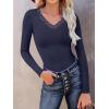 imageANRABESS Long Sleeve Shirts for Women Lace V Neck Rib Knit Slim Fit Basic Tee Tops 2025 Casual TShirt Going Out Fall OutfitsNavy Blue