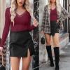 imageANRABESS Long Sleeve Shirts for Women Lace V Neck Rib Knit Slim Fit Basic Tee Tops 2025 Casual TShirt Going Out Fall OutfitsWind Red