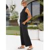 imageANRABESS Women 2 Piece Outfits Summer Lounge Sets Mock Neck Top Wide Leg Pants Casual Fashion Tracksuit 2025 Travel ClothesBlack