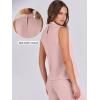 imageANRABESS Women 2 Piece Outfits Summer Lounge Sets Mock Neck Top Wide Leg Pants Casual Fashion Tracksuit 2025 Travel ClothesLight Pink