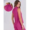 imageANRABESS Women 2 Piece Outfits Summer Lounge Sets Mock Neck Top Wide Leg Pants Casual Fashion Tracksuit 2025 Travel ClothesRose